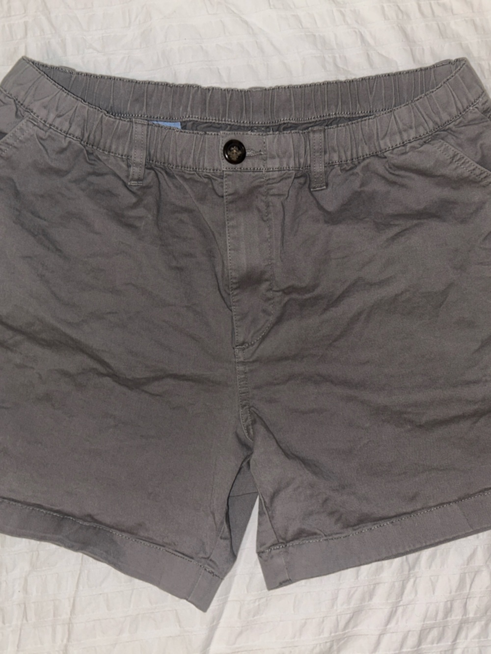chubbies Gray Flat Front Men's Shorts, 5” inseam